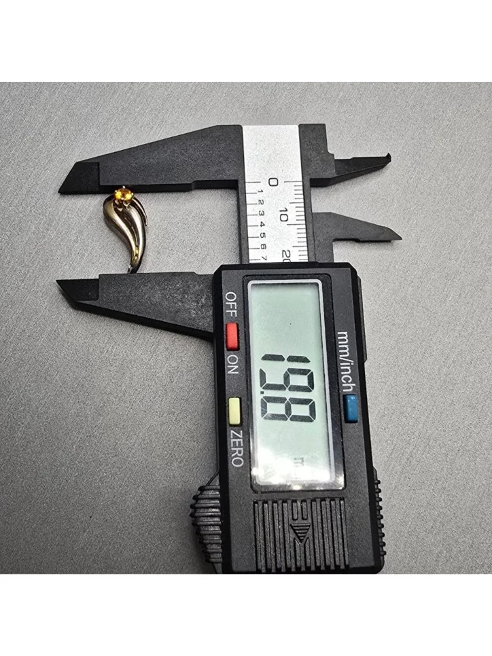 14k Yellow Gold Citrine Pendant Sculptural Ribbon Statement Charm Signed KK - Picture 10 of 14